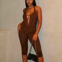 Chocolate cutout jumpsuit